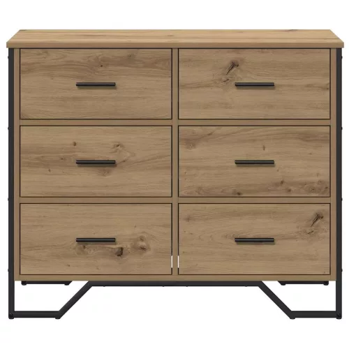 Fiókos Szekrény kézműves tölgy 91 x 35.5 x 74.5 cm Faanyag