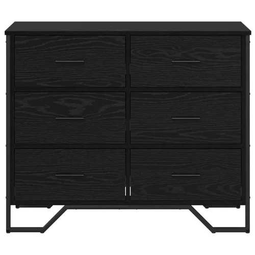 Fiókos Szekrény fiókkal Musta tammi 91 x 35.5 x 74.5 cm Faanyag