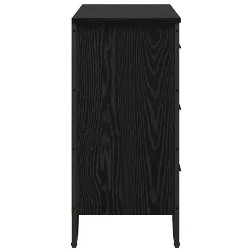 Fiókos Szekrény fiókkal Musta tammi 91 x 35.5 x 74.5 cm Faanyag