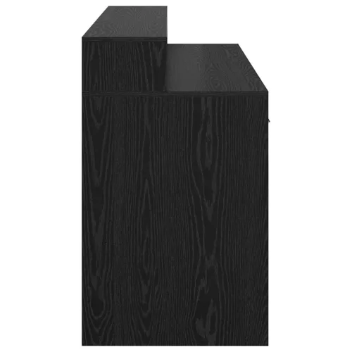 Asztal LED -es lámpákkal Musta tammi 140 x 55 x 91 cm Faanyag