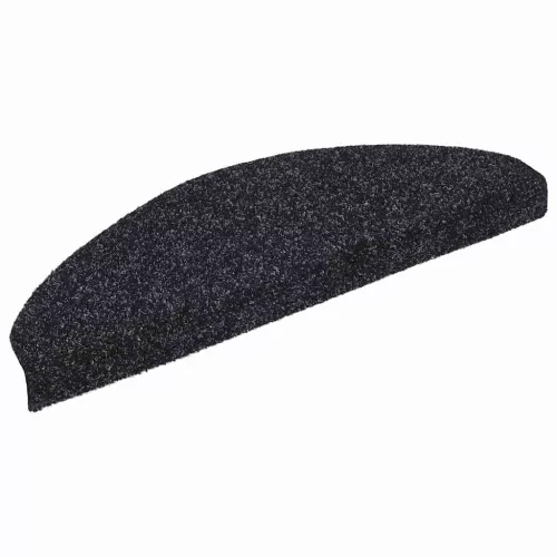 20 db öntapadós lépcsőszőnyeg, 65 x 21 x 4 cm, fekete, nagy félkör alakú