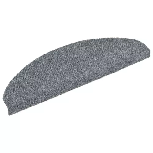 20 db öntapadós lépcsőszőnyeg, 65 x 21 x 4 cm, világosszürke, nagy félkör alakú