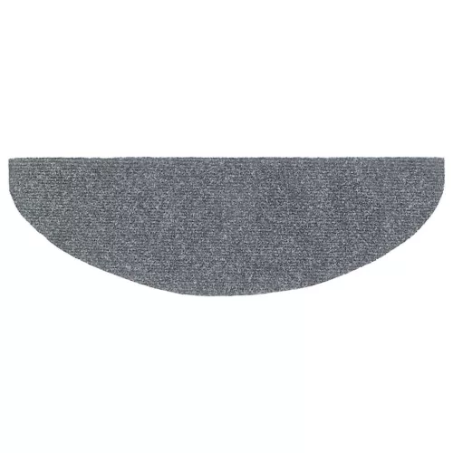 20 db öntapadós lépcsőszőnyeg, 65 x 21 x 4 cm, világosszürke, nagy félkör alakú