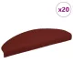 20 db öntapadós lépcsőszőnyeg 65 x 21 x 4 cm bordói piros félkör alakú nagy