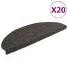 20 db öntapadós lépcsőszőnyeg 65 x 21 x 4 cm antracit színű, félkör alakú, nagy