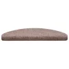 Öntapadós lépcsőszőnyegek, 30 db, világosbarna, félkör alakú, nagy, 65 x 21 x 4 cm