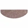Öntapadós lépcsőszőnyegek, 30 db, világosbarna, félkör alakú, nagy, 65 x 21 x 4 cm
