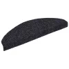 Öntapadós lépcsőszőnyegek 30 db 65 x 21 x 4 cm fekete félkör alakú nagy