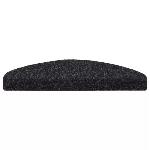 Öntapadós lépcsőszőnyegek 30 db 65 x 21 x 4 cm fekete félkör alakú nagy
