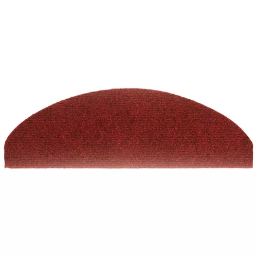 Öntapadós lépcsőszőnyegek 30 db 65 x 21 x 4 cm bordói piros félkör alakú nagy