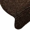 Öntapadós lépcsőszőnyegek 30 db 65 x 21 x 4 cm barna félkör alakú nagy