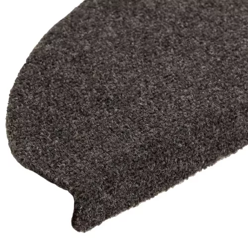 Öntapadós lépcsőszőnyegek 30 db 65 x 21 x 4 cm antracit színű, félkör alakú, nagy