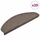 Öntapadós lépcsőszőnyegek 30 db 65 x 21 x 4 cm bézs félkör alakú nagy