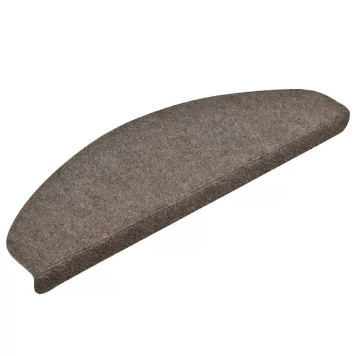 Öntapadós lépcsőszőnyegek 30 db 65 x 21 x 4 cm bézs félkör alakú nagy