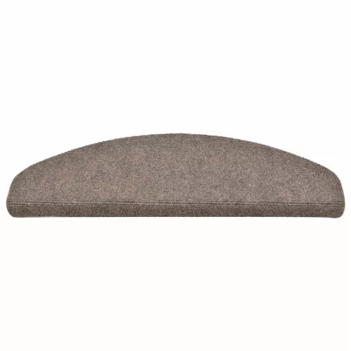 Öntapadós lépcsőszőnyegek 30 db 65 x 21 x 4 cm bézs félkör alakú nagy