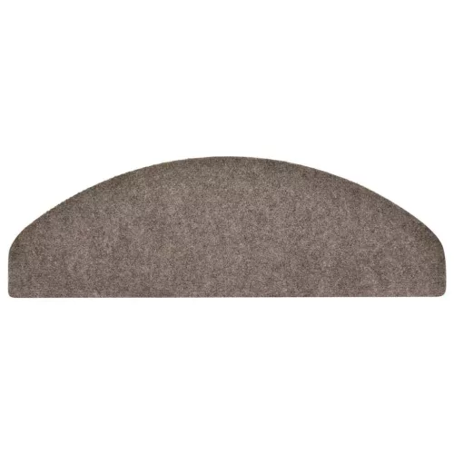 Öntapadós lépcsőszőnyegek 30 db 65 x 21 x 4 cm bézs félkör alakú nagy
