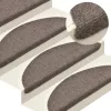 Öntapadós lépcsőszőnyegek 30 db 65 x 21 x 4 cm bézs félkör alakú nagy