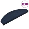 Öntapadós lépcsőszőnyegek 30 db 65 x 21 x 4 cm sötétkék félkör alakú nagy