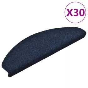   Öntapadós lépcsőszőnyegek 30 db 65 x 21 x 4 cm sötétkék félkör alakú nagy