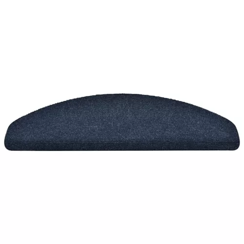 Öntapadós lépcsőszőnyegek 30 db 65 x 21 x 4 cm sötétkék félkör alakú nagy
