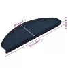 Öntapadós lépcsőszőnyegek 30 db 65 x 21 x 4 cm sötétkék félkör alakú nagy