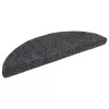 20 db öntapadós lépcsőszőnyeg, 56 x 17 x 3 cm, sötétszürke, félkör alakú