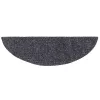20 db öntapadós lépcsőszőnyeg, 56 x 17 x 3 cm, sötétszürke, félkör alakú