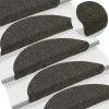 20 db öntapadós lépcsőszőnyeg 56 x 17 x 3 cm antracit félkör alakú