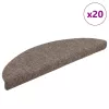 20 db öntapadós lépcsőszőnyeg 56 x 17 x 3 cm bézs félkör alakú