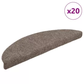   20 db öntapadós lépcsőszőnyeg 56 x 17 x 3 cm bézs félkör alakú