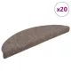 20 db öntapadós lépcsőszőnyeg 56 x 17 x 3 cm bézs félkör alakú