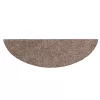 Öntapadós lépcsőszőnyegek, 30 db, világosbarna, félkör alakú, 56 x 17 x 3 cm