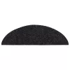 Öntapadós lépcsőszőnyegek 30 db, 56 x 17 x 3 cm, fekete, félkör alakú