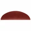 Öntapadós lépcsőszőnyegek 30 db 56 x 17 x 3 cm bordói félkör alakú