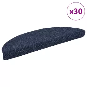   Öntapadós lépcsőszőnyegek 30 db kék félkör alakú 56 x 17 x 3 cm