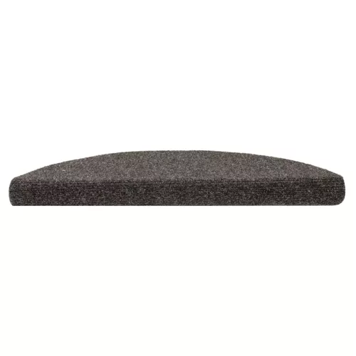 Öntapadós lépcsőszőnyegek 30 db 56 x 17 x 3 cm antracit félkör alakú
