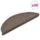 Öntapadós lépcsőszőnyegek 30 db 56 x 17 x 3 cm bézs félkör alakú