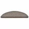 Öntapadós lépcsőszőnyegek 30 db 56 x 17 x 3 cm bézs félkör alakú