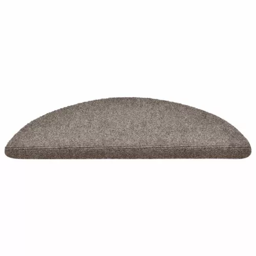Öntapadós lépcsőszőnyegek 30 db 56 x 17 x 3 cm bézs félkör alakú