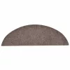 Öntapadós lépcsőszőnyegek 30 db 56 x 17 x 3 cm bézs félkör alakú