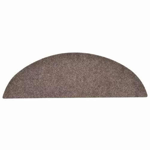 Öntapadós lépcsőszőnyegek 30 db 56 x 17 x 3 cm bézs félkör alakú