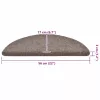 Öntapadós lépcsőszőnyegek 30 db 56 x 17 x 3 cm bézs félkör alakú