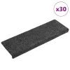 Öntapadós lépcsőszőnyegek 30 db 65 x 21 x 4 cm szürke téglalap alakú széllel