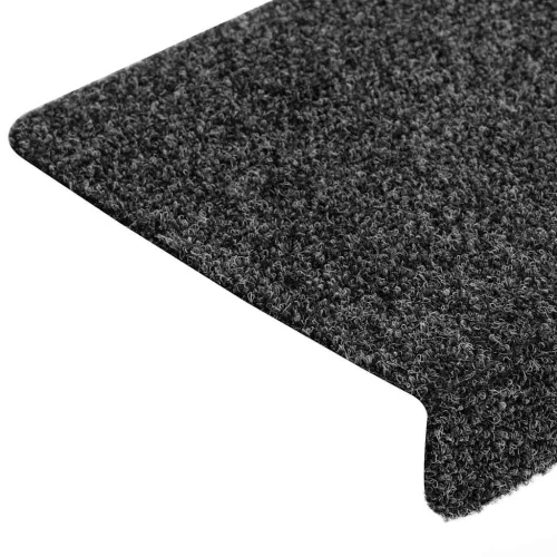 Öntapadós lépcsőszőnyegek 30 db 65 x 21 x 4 cm szürke téglalap alakú széllel