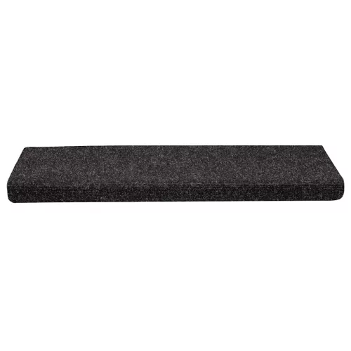 Öntapadós lépcsőszőnyegek 30 db 65 x 21 x 4 cm fekete téglalap alakú széllel