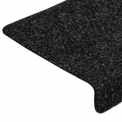Öntapadós lépcsőszőnyegek 30 db 65 x 21 x 4 cm fekete téglalap alakú széllel