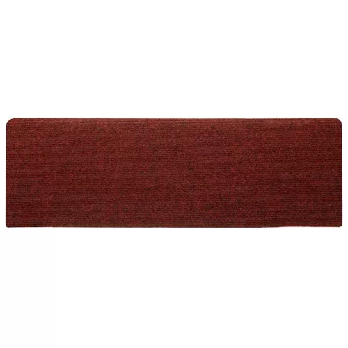 30 db öntapadós lépcsőszőnyeg, 65 x 21 x 4 cm, bordói piros, téglalap alakú széllel