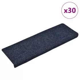   Öntapadós lépcsőszőnyegek 30 db 65 x 21 x 4 cm kék téglalap alakú széllel
