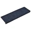 Öntapadós lépcsőszőnyegek 30 db 65 x 21 x 4 cm kék téglalap alakú széllel