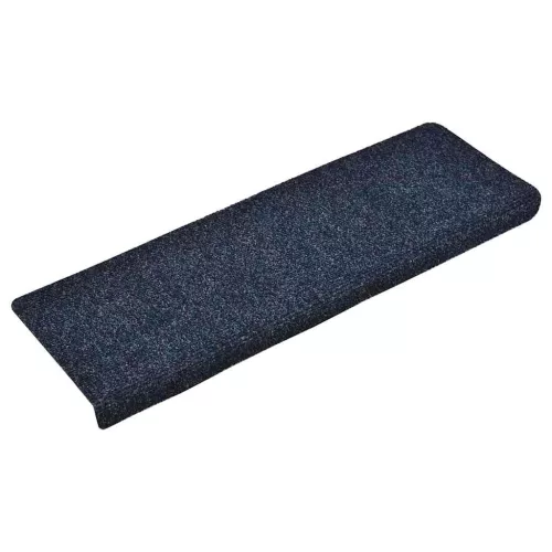 Öntapadós lépcsőszőnyegek 30 db 65 x 21 x 4 cm kék téglalap alakú széllel